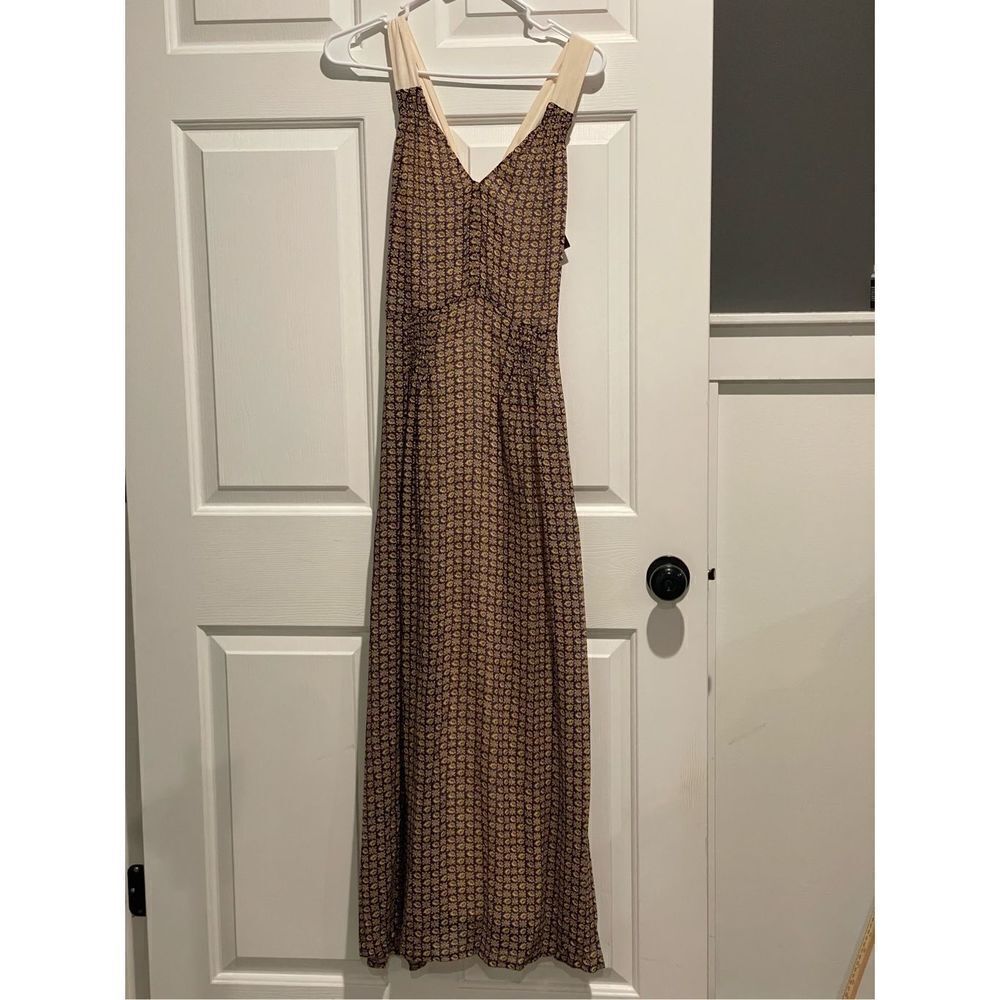 NWT Cotélac Cotelac Aubergine Spring Flowing Maxi Dress Women's Size 0